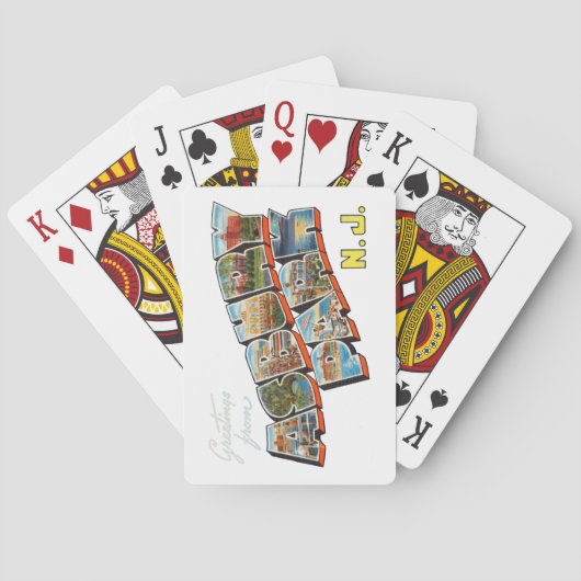 Jeu De Cartes Salutations de New Jersey de parc d'Asbury (dos)