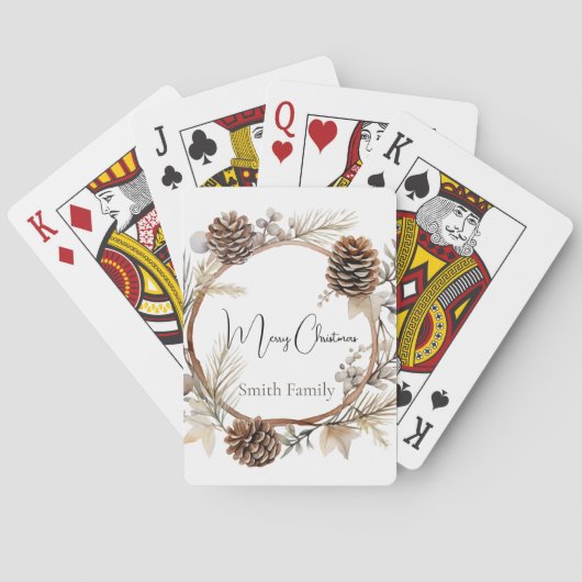 Jeu De Cartes Salutations de Noël (dos)