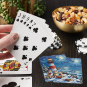 Jeu De Cartes Samoyed Noël Phare Vacances (In Situ)