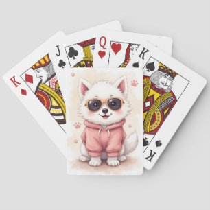 Jeu De Cartes Samoyède drôle Kawaii Chien
