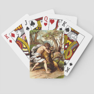 Jeu De Cartes samson tuant un petit lion jouant aux cartes