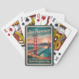Jeu De Cartes San Francisco Californie Golden Gate Bridge Voyage