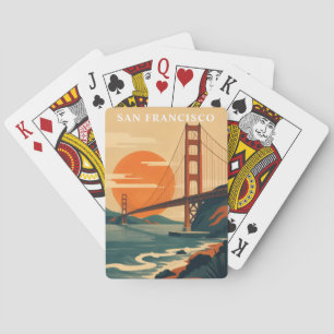 Jeu De Cartes San Francisco Voyage Pont Golden Gate Vintage