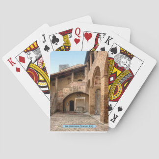Jeu De Cartes San Gimignano, Toscane, Italie