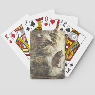 Jeu De Cartes Sanglier dans la neige, signé comme Courbet (faux)