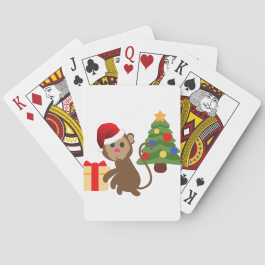 Jeu De Cartes santa claus monkey emoji (dos)