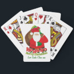 Jeu De Cartes Santa Father Christmas named gift playing cards<br><div class="desc">Lighthearted Santa with presents playing cards a perfect secret Santa gift or stocking filler from Santa. Would also make a great gift customised with your name or prehaps your companies name as a unique corporate gift.</div>