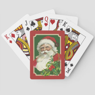 Jeu De Cartes Santa Rouge & Vert Classique de Fêtes