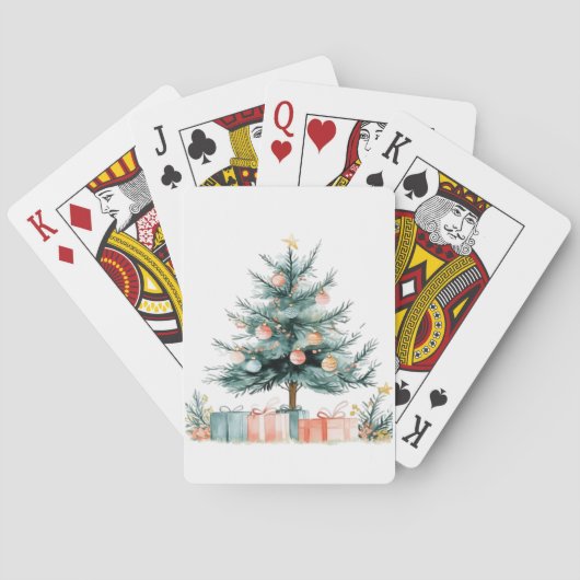 Jeu De Cartes sapin de Noël (dos)