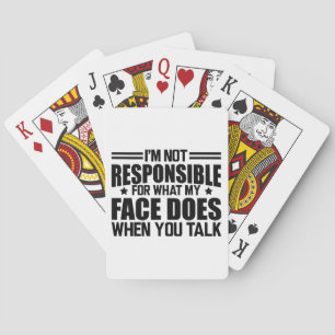 Jeu De Cartes Sarcasme - Je ne suis pas responsable de ce que fa
