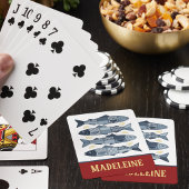 Jeu De Cartes Sardines Citrons Patchwork Plaid Monogramme Côtier
