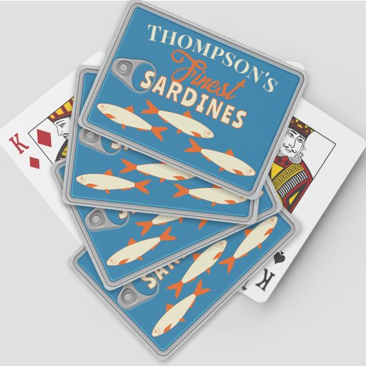 Jeu De Cartes Sardines Tinned Fish Personalized Poker Playing 