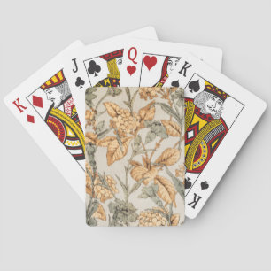 Jeu De Cartes Sauge Vintage et Art Botanique Orange Brûlé