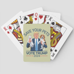 Jeu De Cartes Save Your Pets Vote for Trump US Election Citation