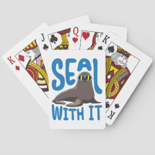 Jeu De Cartes Sceller avec elle Cool Sceau avec lunettes de sole