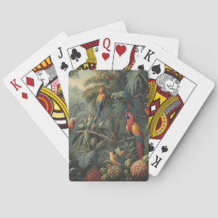 Jeu De Cartes Scène botanique de perroquets et ananas