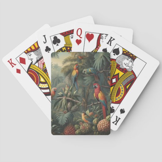 Jeu De Cartes Scène botanique de perroquets et ananas (dos)