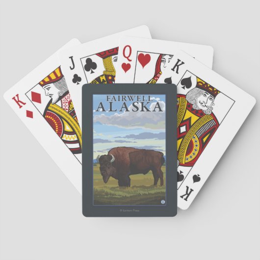 Jeu De Cartes Scène de bison - Fairwell, Alaska (dos)