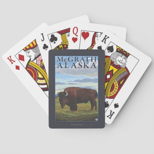 Jeu De Cartes Scène de bison - McGrath, Alaska (dos)