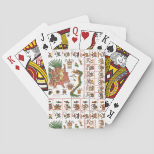 Jeu De Cartes Scène de Codex Aztec