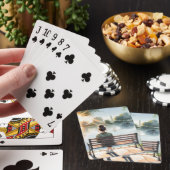 Jeu De Cartes Scène de lac aux reflets de coucher de soleil (In Situ)