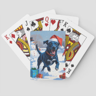 Jeu De Cartes Scène de neige festive de Noël Blue Heeler