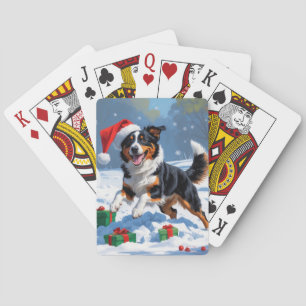 Jeu De Cartes Scène de Noël australienne Kelpie