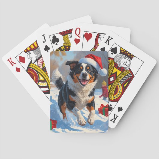 Jeu De Cartes Scène de Noël de bétail australien (dos)