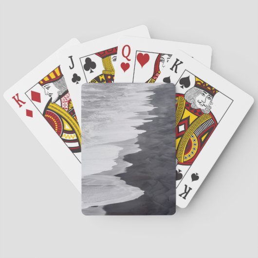 Jeu De Cartes Scène de plage en noir et blanc (dos)