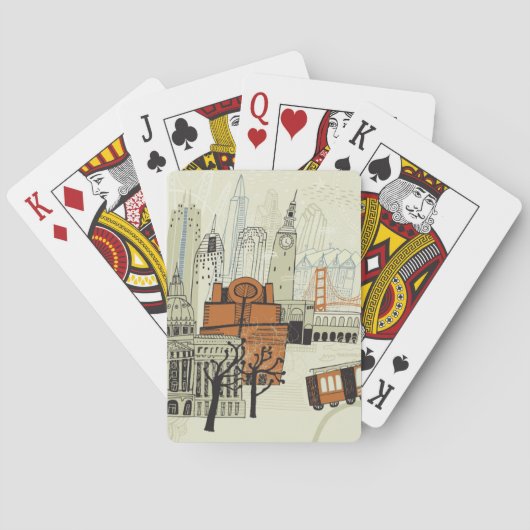 Jeu De Cartes Scène de San Francisco de griffonnage (dos)