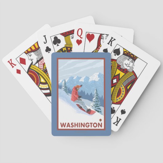 Jeu De Cartes Scène de surfeur - Washington (dos)