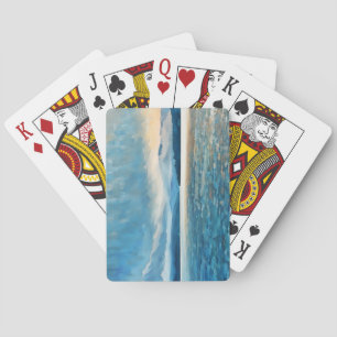 Jeu De Cartes Scène du lac Adirondack sur la lecture de cartes