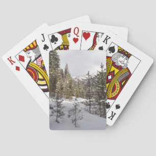 Jeu De Cartes Scene hivernale de montagne neige au Montana