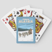 Jeu De Cartes Scène Sledding de chien - le Yukon, Alaska (dos)