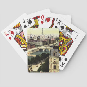 Jeu De Cartes Scène vintage de Tour Eiffel de Paris
