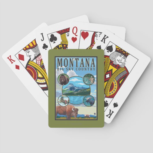 Jeu De Cartes Scènes d'état du Montana (dos)