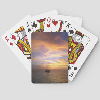 Jeu De Cartes Scenic playing cards with gorgeous sunset & boat