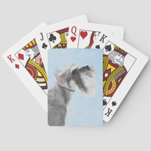 Jeu De Cartes Schnauzer (géant, standard) Peinture - Dog Art (dos)