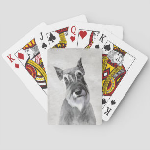 Jeu De Cartes Schnauzer (Giant) Peinture - Chien Art
