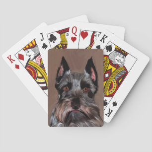 Jeu De Cartes Schnauzer Miniature peinture couleur de l'eau