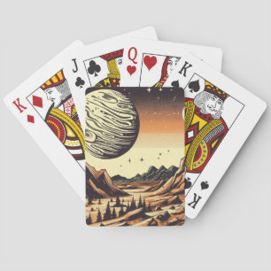 Jeu De Cartes Sciage de paysage martien SF (1)