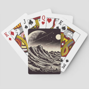 Jeu De Cartes Sciage de paysage martien SF (3)