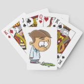 Jeu De Cartes Scientifique Garçon Triste avec Expérience Ratée (dos)