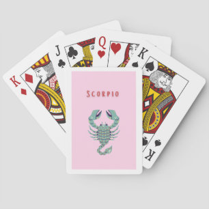 Jeu De Cartes Scorpion rose, zodiaque, signe du zodiaque