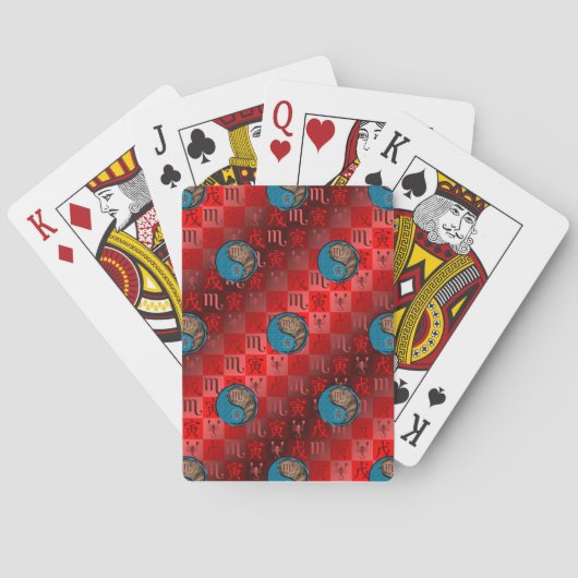 Jeu De Cartes Scorpion & Tigre de Terre (dos)