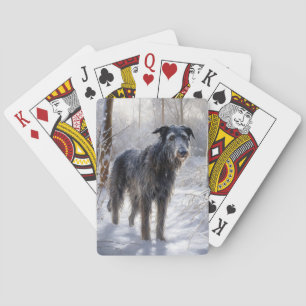Jeu De Cartes Scottish Deerhound Laissez-le neiger Noël