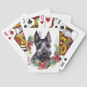 Jeu De Cartes Scottish Terrier Christmas Wreath Festive Pup (dos)