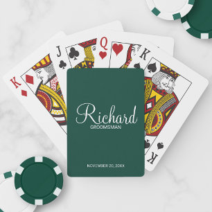 Jeu De Cartes Script Classique Personnalisé Groomsmen Carte de l