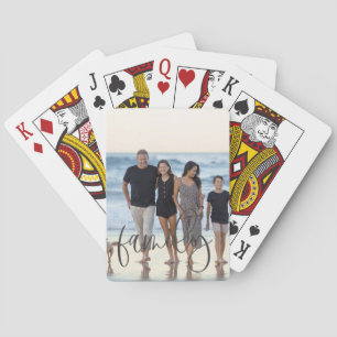 Jeu De Cartes Script de la famille de photos personnalisée