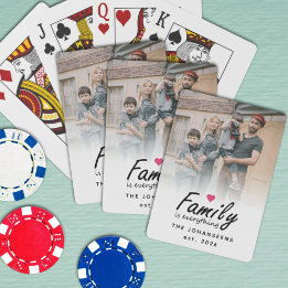 Jeu De Cartes Script Family is Everything Modern Custom Photo